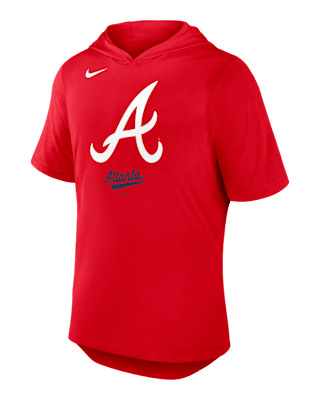 Мужская футболка Atlanta Braves Logo Nike Dri-FIT MLB Hooded