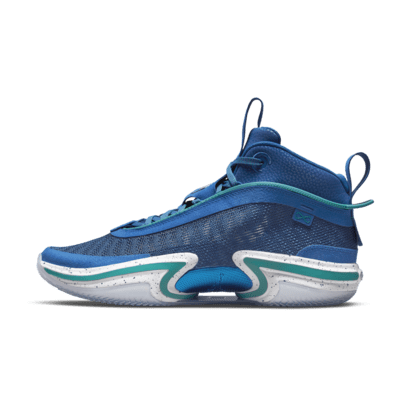 blue air jordan basketball shoes