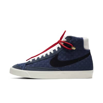 nike blazer mid red and blue