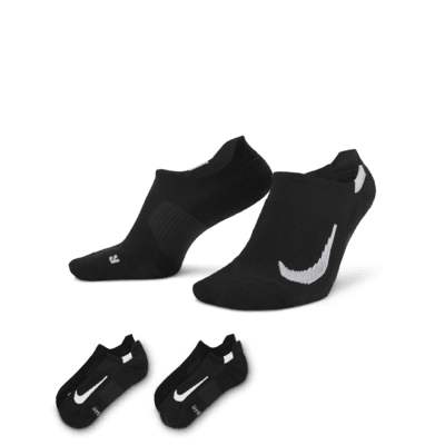 Nike Multiplier Running No-Show Socks (2 Pairs)