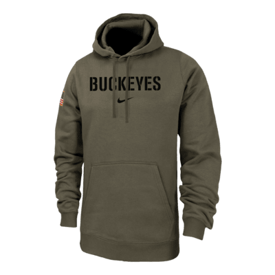 Ohio State Club Fleece Men's Nike College Pullover Hoodie.