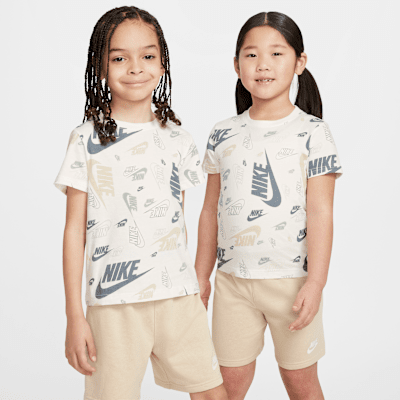Nike Younger Kids' Printed T-Shirt and Lightweight French Terry Shorts Set