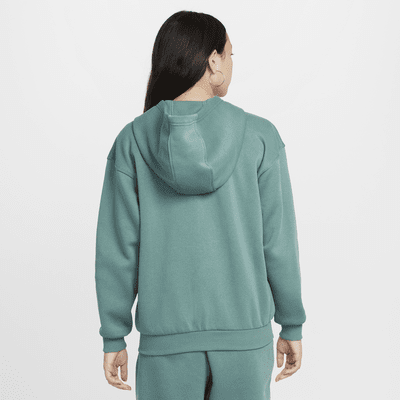 Hoodie folgado com fecho completo Nike Sportswear Club Fleece Júnior