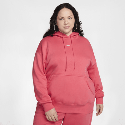 Huvtröja i oversize-modell Nike Sportswear Phoenix Fleece för kvinnor (Plus Size)