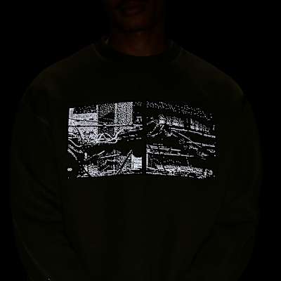 Sudadera de cuello redondo de tejido Fleece con detalles reflejantes para hombre Nike Tech