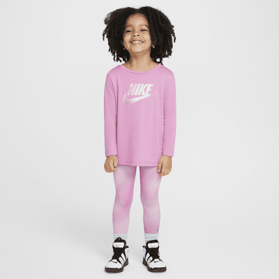 Conjunto de leggings y playera de manga larga para bebé Nike Dri-FIT