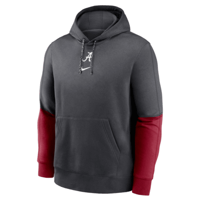 Sudadera con gorro sin cierre universitaria Nike para hombre Alabama Crimson Tide Sideline Team Issue Club