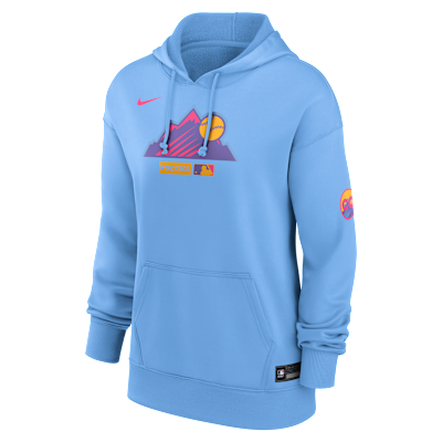 Colorado Rockies Authentic Collection City Connect Women's Nike Therma MLB Pullover Hoodie
