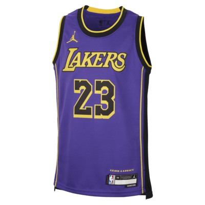 Maillot Jordan Dri-FIT NBA Swingman LeBron James Los Angeles Lakers Statement Edition pour ado (garçon)