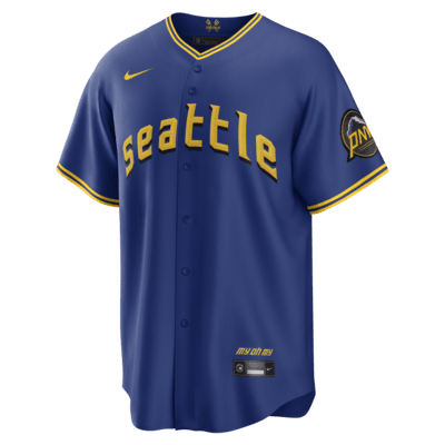 Jersey de béisbol Replica para hombre MLB Seattle Mariners City Connect (Julio Rodriguez)