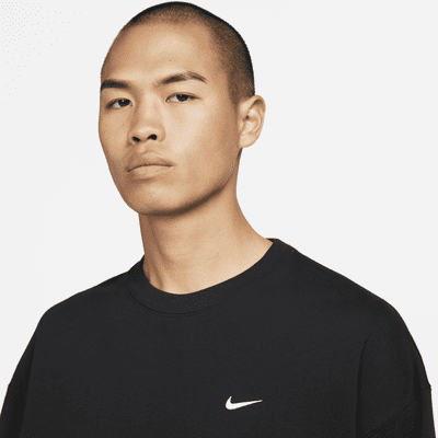 เสื้อคอกลมผ้าเฟรนช์เทรีผู้ชาย Nike Solo Swoosh