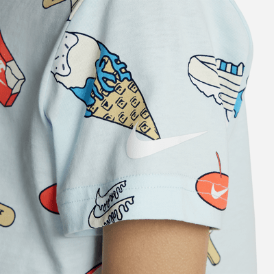 Playera con estampado Sole Food para niños de preescolar Nike