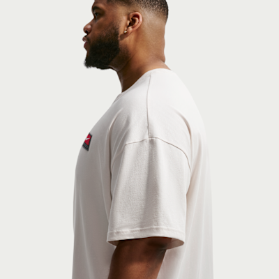 Ανδρική κοντομάνικη πλεκτή μπλούζα Nike Life σε τετράγωνη γραμμή