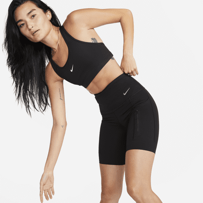 Nike Women's Firm-Support High-Waisted 8" Biker with Pockets. Nike JP
