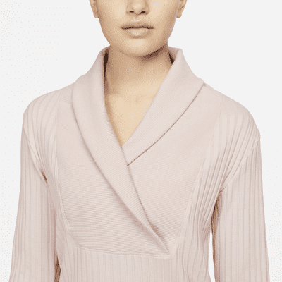 Sudadera de tela de canalé para mujer Nike Yoga Luxe