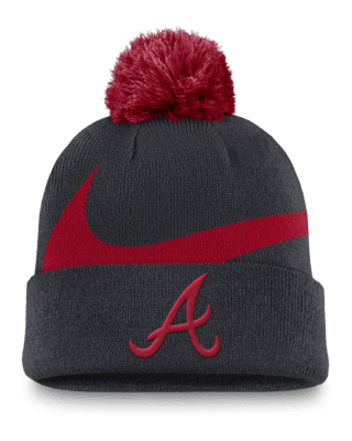 Мужские  Atlanta Braves Peak Nike MLB Cuffed Pom Beanie