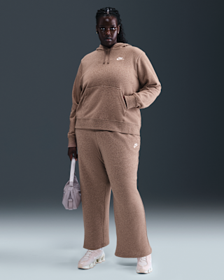 Женские  Nike Sportswear Club Fleece Mid-Rise Wide-Leg Sweatpants (Plus Size)