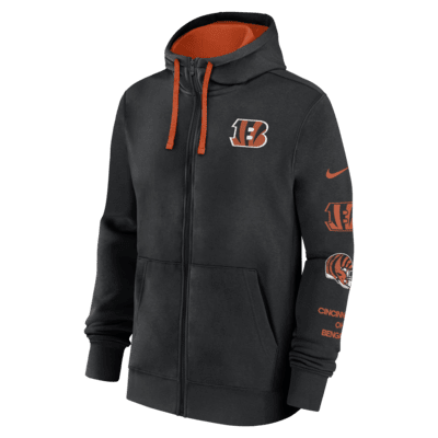 Cincinnati Bengals Club Men's Nike NFL Full-Zip Hoodie