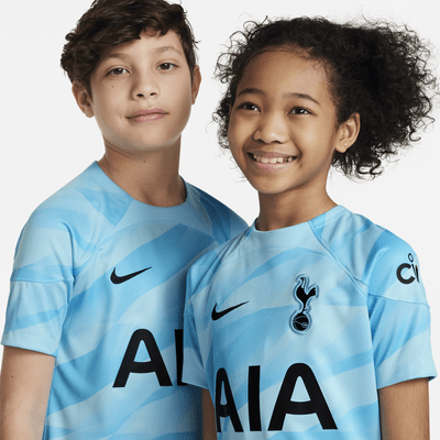 Tottenham Hotspur 2023/24 Stadium Goalkeeper Big Kids' Nike Dri-FIT Soccer Short-Sleeve Jersey