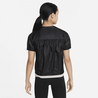 Nike Air Big Kids' (Girls') Woven Short-Sleeve Top