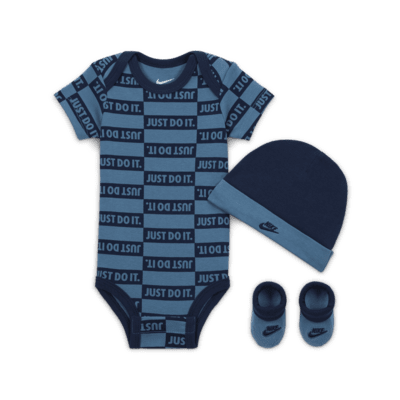 Nike Baby (0-9M) Textured Club 3-Piece Bodysuit Set