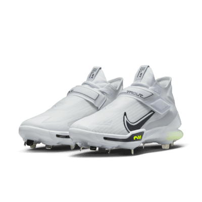 Nike Men's Force Zoom Trout 8 Elite Metal Baseball Cleats, Size 13, White/Grey