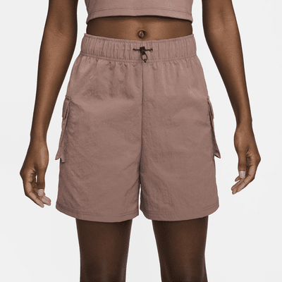 Shorts de tiro alto de tejido Woven para mujer Nike Sportswear Essential