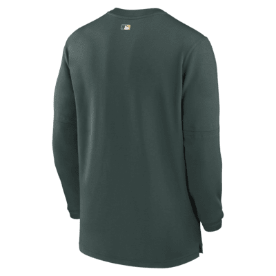 Oakland Athletics Authentic Collection Game Time Men's Nike Dri-FIT MLB 1/2-Zip Long-Sleeve Top