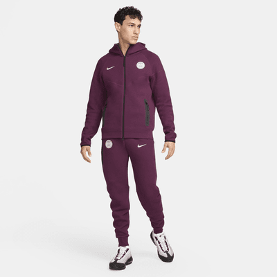 Huvtröja Nike Paris Saint-Germain Tech Fleece Windrunner Nike Football med hel dragkedja för män