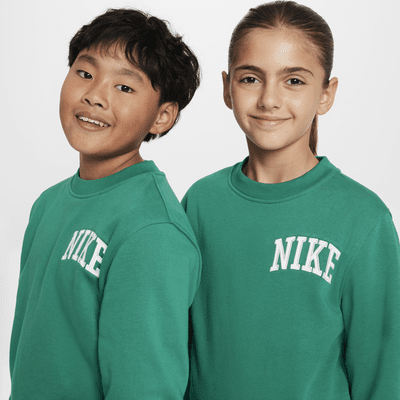 Sudadera de cuello redondo de French Terry para niños talla grande Nike Sportswear Club