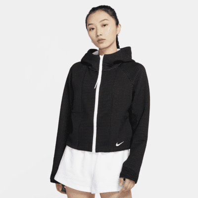 white nike tech fleece jacket