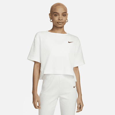 Nike Sportswear Women's Ribbed Jersey Short-Sleeve Top.