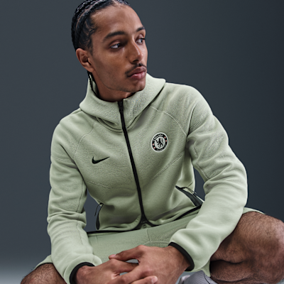 Chelsea F.C. Tech Windrunner Men's Nike Football Fleece Full-Zip Hoodie