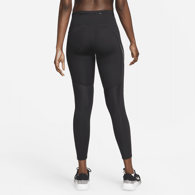 Leggings con gráfico de 7/8 de tiro medio con bolsillos para mujer Nike Fast