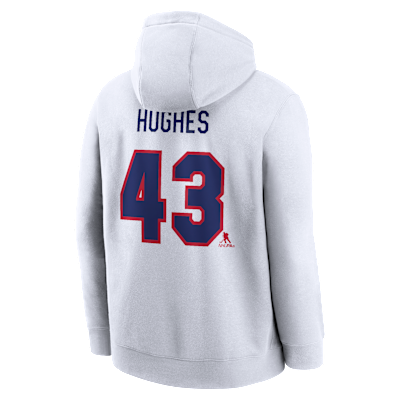 Sudadera con gorro sin cierre de hockey para hombre Quinn Hughes "Team USA" Nike Club Fleece
