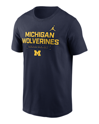 Мужская футболка Michigan Courtside Basketball Jordan Brand Dri-FIT College для баскетбола