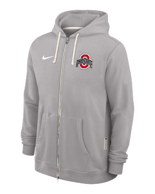 Мужское худи Ohio State Sideline Nike Dri-FIT College Full-Zip Hoodie