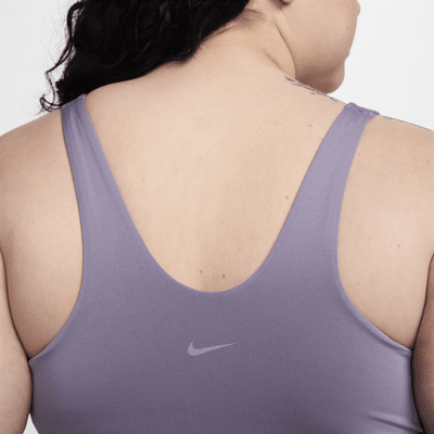 Camiseta de tirantes con bra deportivo de baja sujeción con almohadillas para mujer (talla grande) Nike Alate