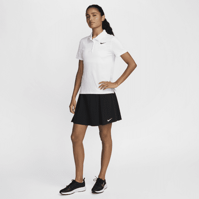 Polo de golf de manga corta Dri-FIT a rayas para mujer Nike Victory