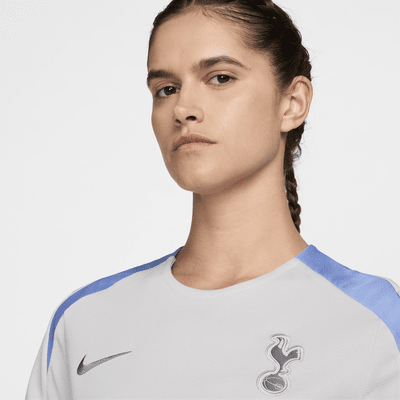 Maskinstrikket Tottenham Hotspur Strike Nike Dri-FIT-fodboldoverdel med korte ærmer til kvinder