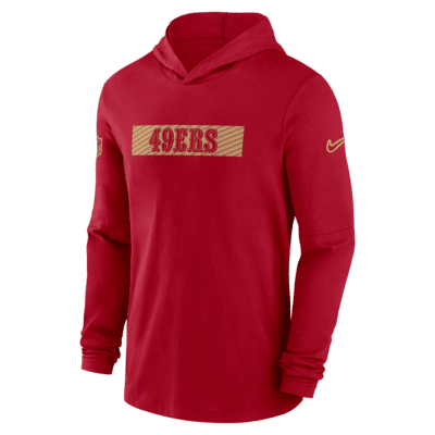 Playera de manga larga con gorro Nike Dri-FIT NFL para hombre San Francisco 49ers Sideline