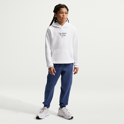 Sudadera con gorro sin cierre de lucha para niños talla grande Nike