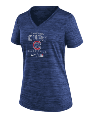 Nike Dri-FIT Velocity (MLB Chicago Cubs) Women's V-Neck T-Shirt.