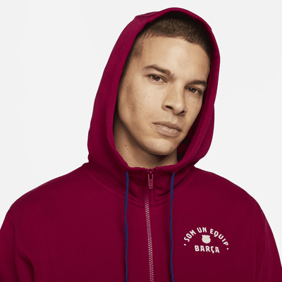 FC Barcelona Men's Nike Full-Zip French Terry Hoodie