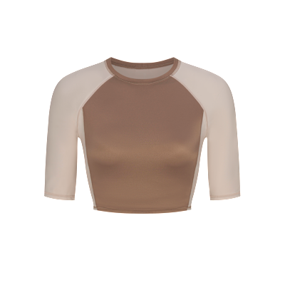 NikeSKIMS Shine Women's Padded 1/2-Sleeve Crop Top