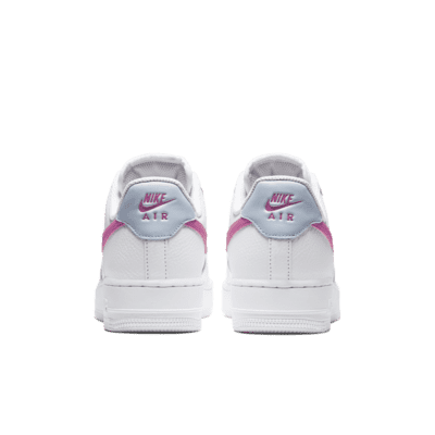 Nike Women's Air Force 1 '07 White/Fire Pink-Hydrogen Blue