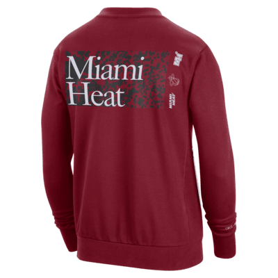 Miami Heat Standard Issue Sudadera de chándal de cuello redondo Nike Dri-FIT NBA - Hombre