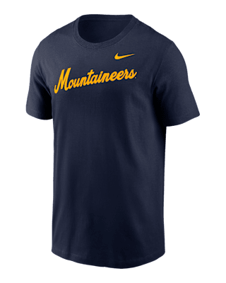 Мужская футболка West Virginia Mountaineers Baseball Wordmark Nike College