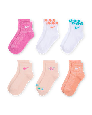 Детские носки Nike Little Kids' Wild Flower Ankle Socks (6 Pairs)