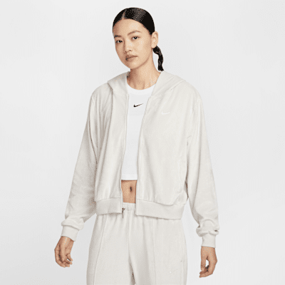 Nike Sportswear Chill Knit Women's Loose Velour Full-Zip Hoodie